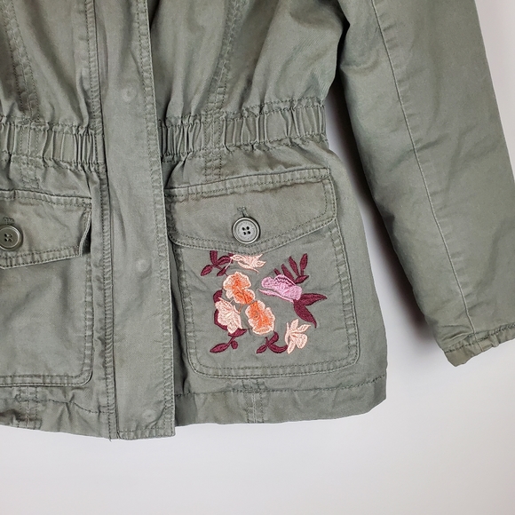 Joujou Olive Green Embroidered Coat - Picture 4 of 8